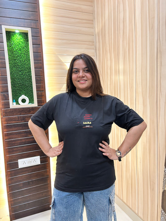 HAPPY HAPPY HAPPY-BLACK