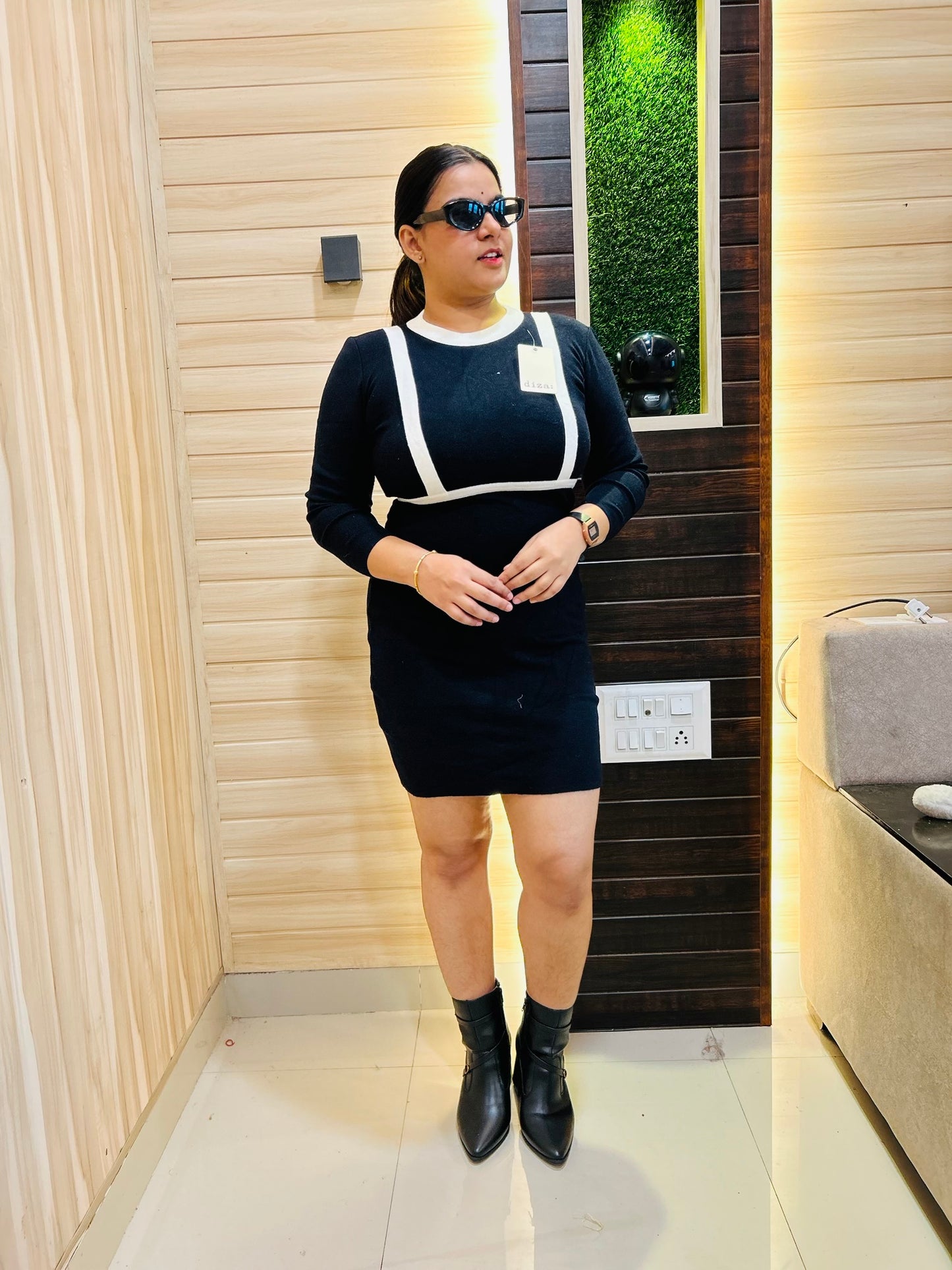 Black Cute Dress for Women | Boho Freesize Surplus Dress - Classic