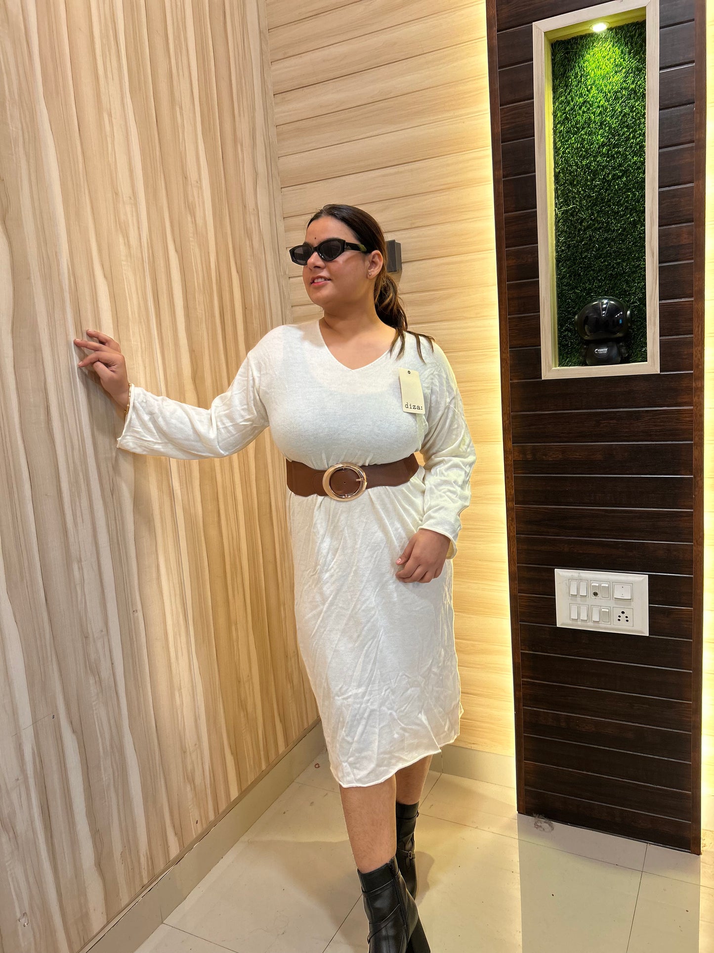 White Dress for Women | Boho Freesize Surplus Dress - Elegant