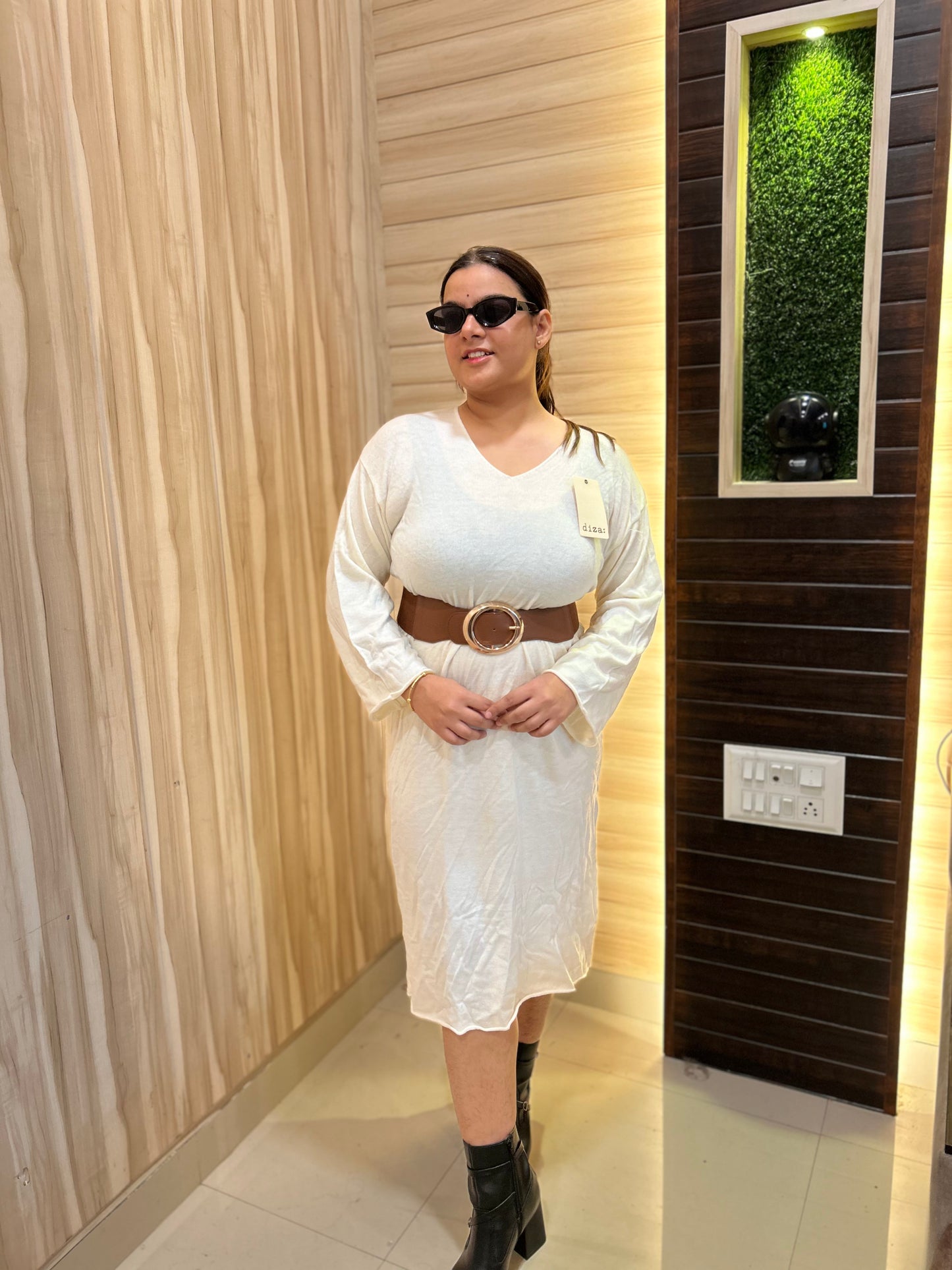 White Dress for Women | Boho Freesize Surplus Dress - Elegant