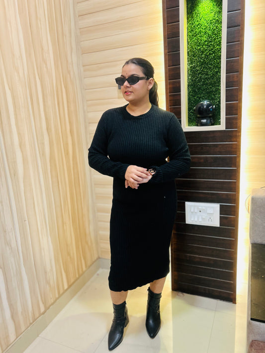 Black Long Boho Dress for Women | Freesize Surplus Dress