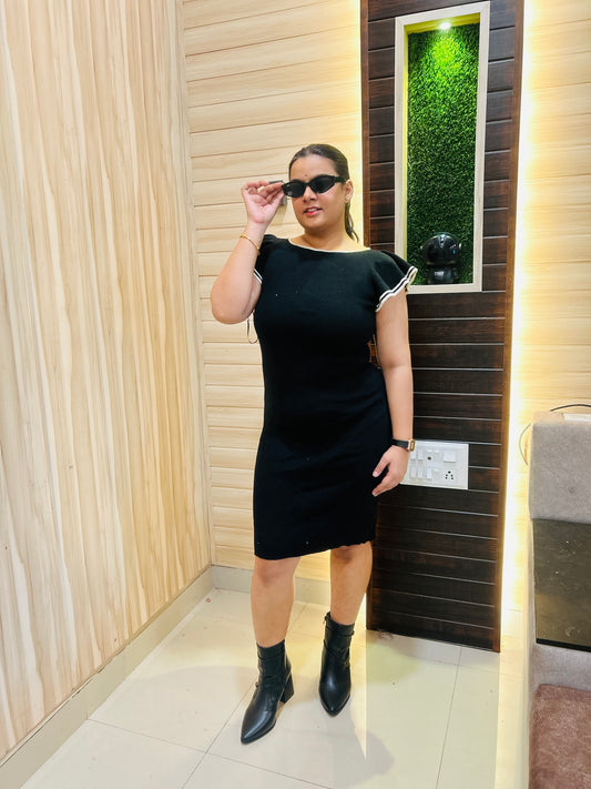 Black Cute Dress for Women | Boho Freesize Surplus Dress - Premium