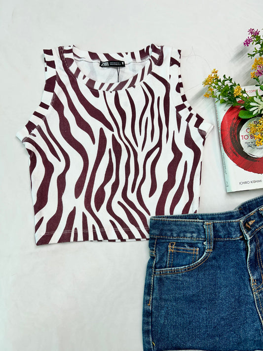 Zebra print-Maroon