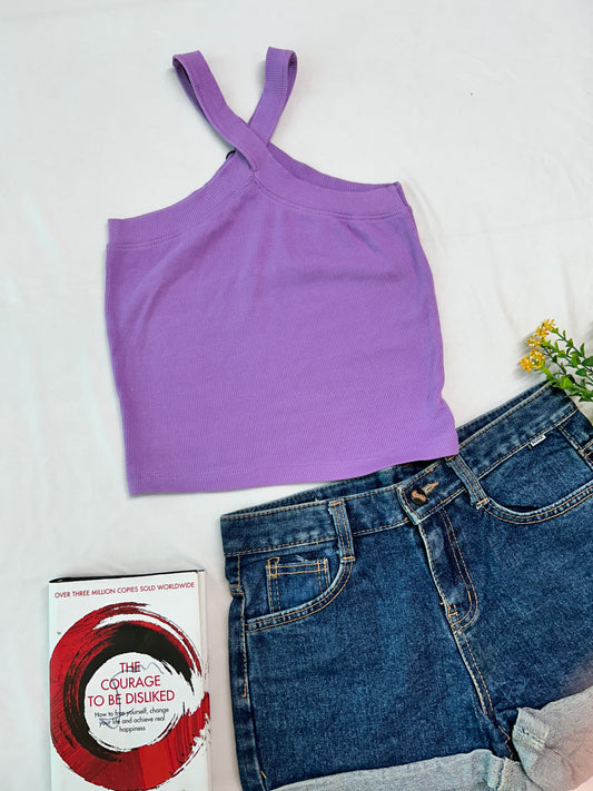 Criss cross tank top-Lavender