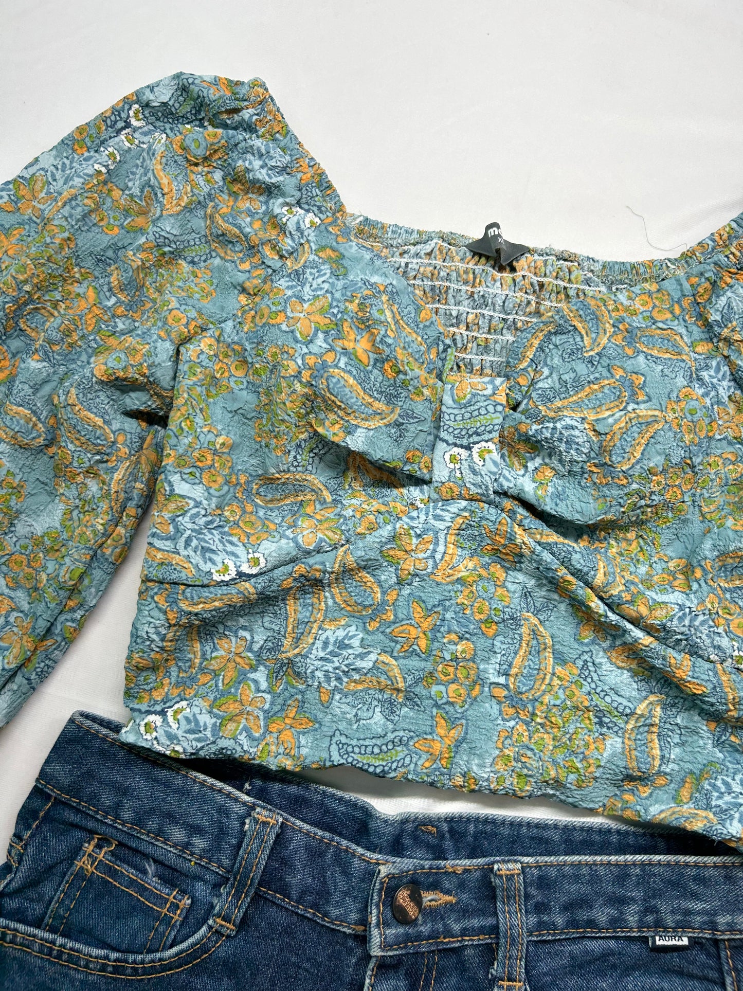 Green yellow printed