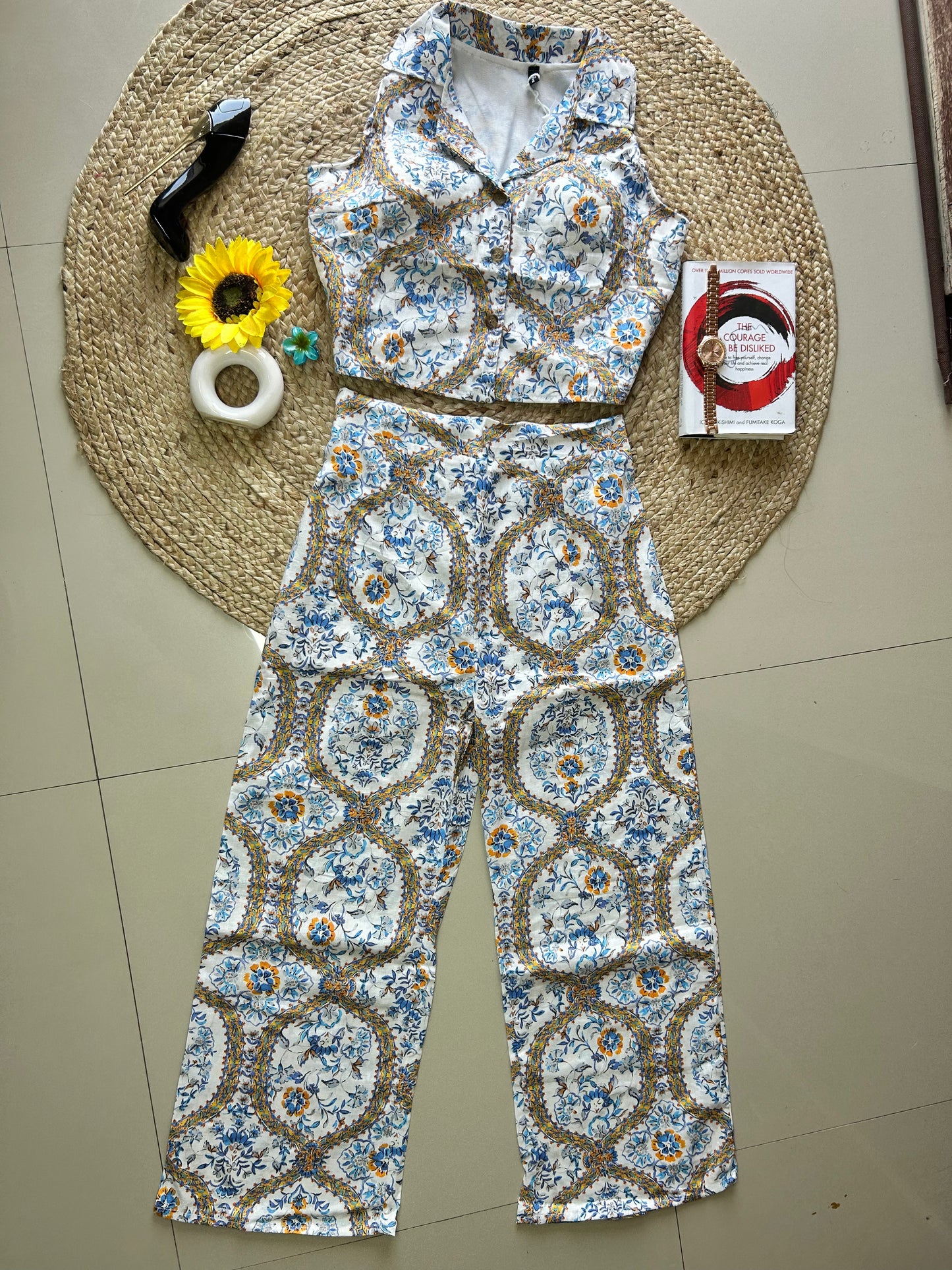 Pretty blue printed co-ord set