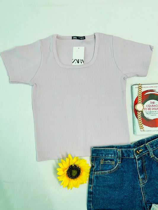 Round neck -Lavender