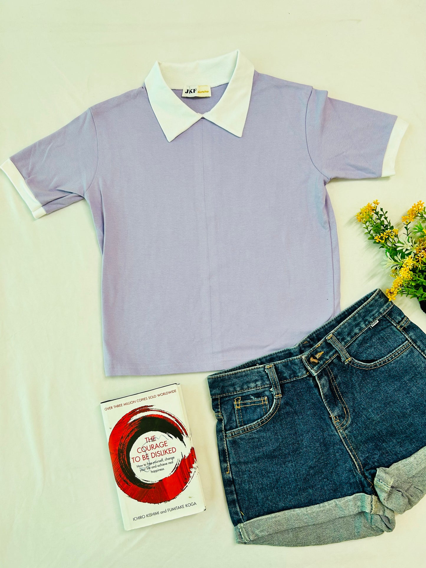 Collar contrast -Lavender