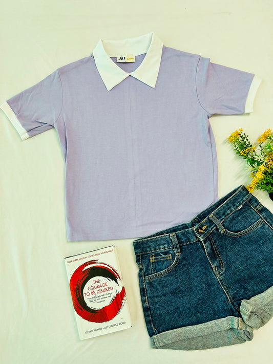 Collar contrast -Lavender