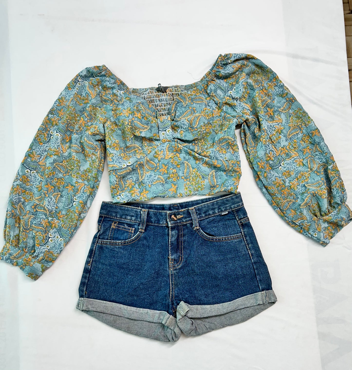 Green yellow printed