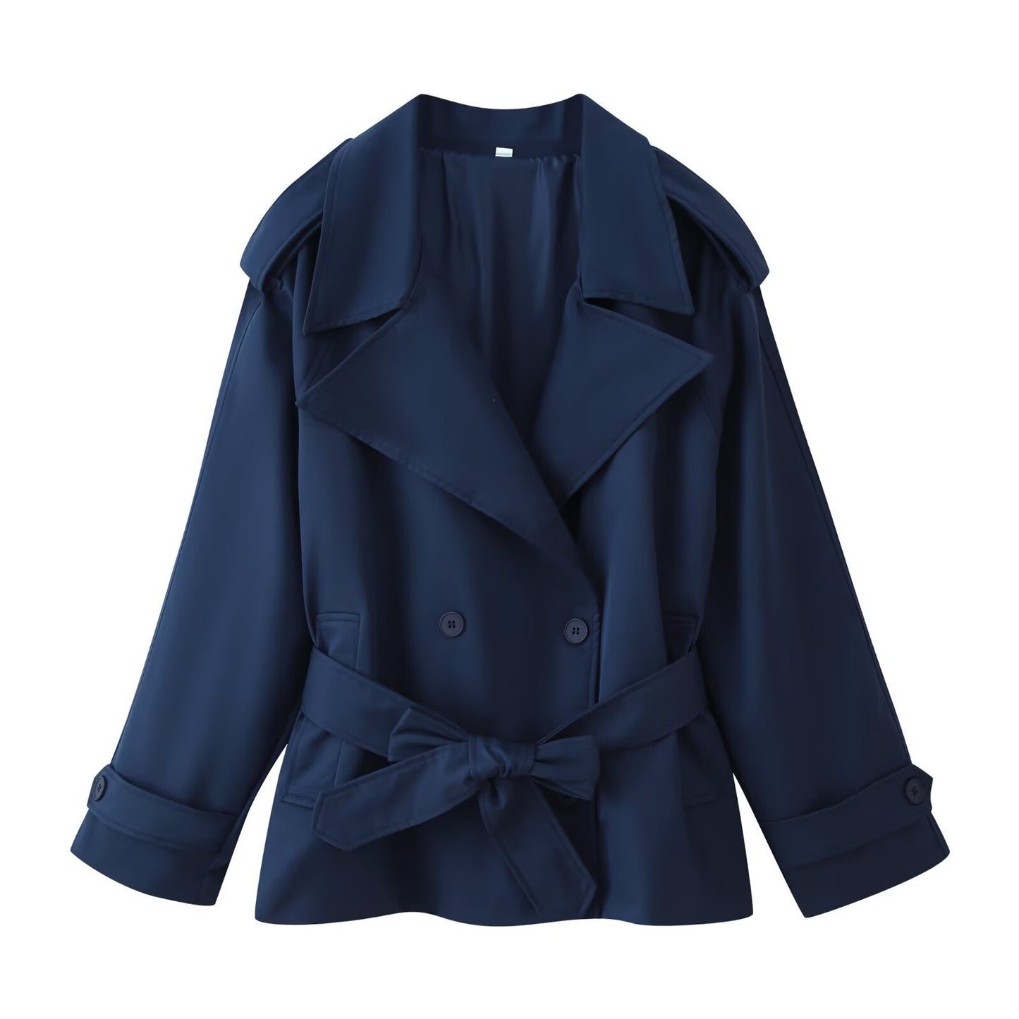 Casual Turn-down Collar Loose Trench Coat for Women