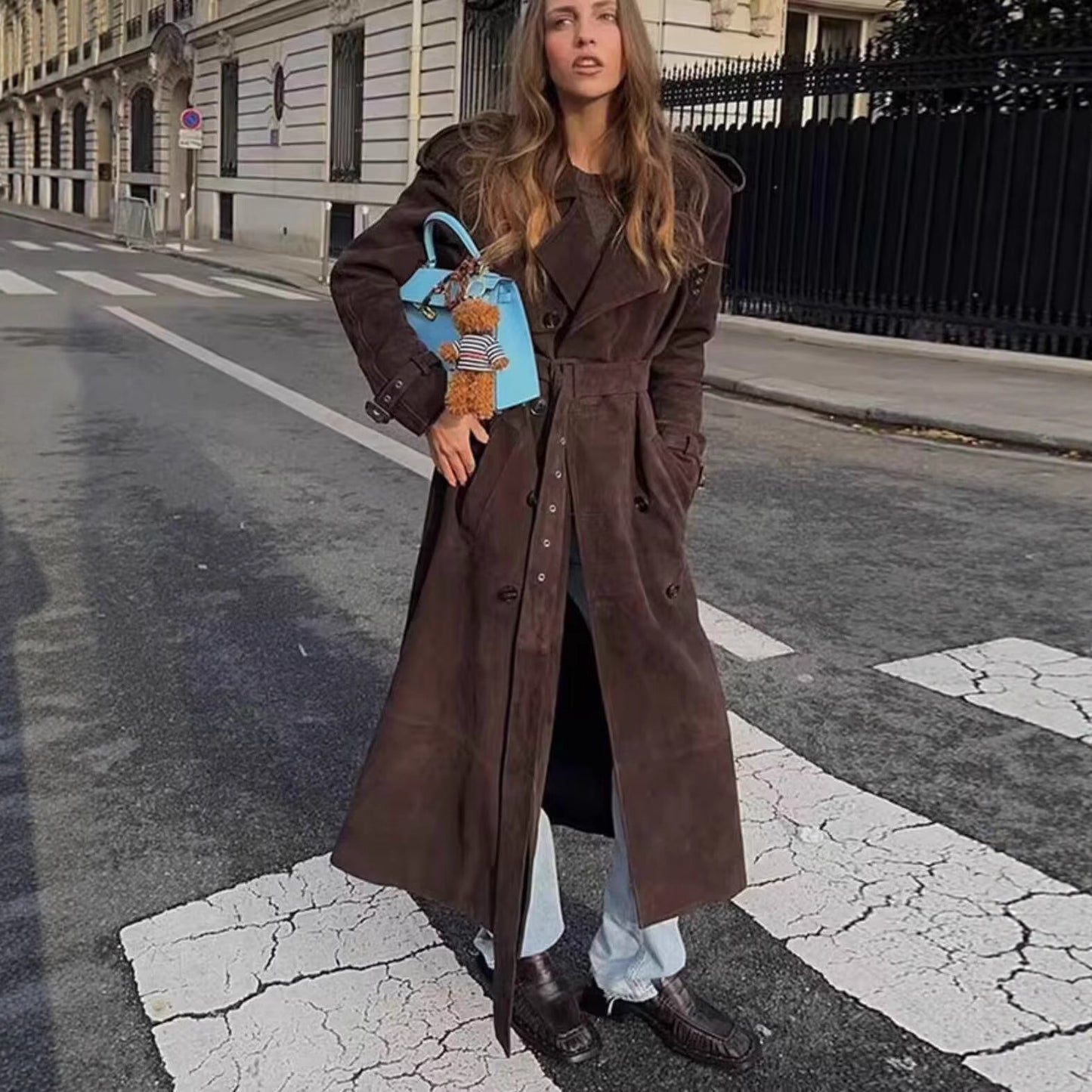 Casual Loose Belted Trench Coat for Women